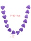 Fashion Purple Alloy Resin Heart Necklace