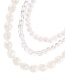Fashion White Pearl Crystal Beaded Multilayer Necklace