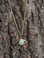 Fashion B Blue Devil Eye Copper Gold Plated Oil Eye Necklace
