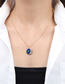 Fashion B Light Blue Bronze Fancy Diamond Star Moon Cosmic Necklace