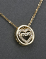 Fashion Love Bronze Zirconium Heart Necklace