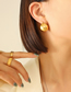 Fashion Gold Titanium Steel Geometric Ball Stud Earrings