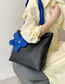 Fashion Black Large Capacity Flower Shoulder Bag