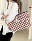Fashion Color Nylon Checkerboard Large Capacity Shoulder Bag