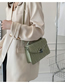 Fashion Green Pu Crease Lock Crossbody Bag
