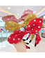 Fashion Red Polka Dot Bunny Ears Fabric Polka-dot Stitching Check Bow Headband