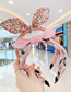 Fashion Pink Polka Dot Bunny Ears Fabric Polka-dot Stitching Check Bow Headband