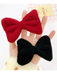 Fashion [grab Clip] Wine Red Flocked Bow Grabber
