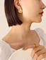 Fashion Gold Titanium Embossed Surround Stud Earrings