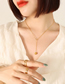 Fashion Rose Gold Titanium Steel Gold Plated Geometric Ball Tassel Y Necklace