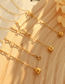 Fashion Silver Titanium Steel Gold Plated Geometric Ball Tassel Y Necklace