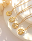 Fashion Gold Titanium Steel Gold Plated Zirconium Bumpy Round Necklace