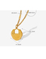 Fashion Silver Titanium Steel Gold Plated Lucky Lock Necklace