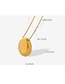 Fashion Gold Titanium Gold Plated Geometric Oval Necklace
