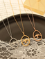 Fashion Gold Titanium Steel Gold Plated Openwork Swallow Necklace