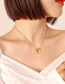 Fashion Gold Titanium Steel Gold Plated Twisted Hoop Necklace