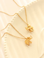 Fashion Gold Stainless Steel Elephant Necklace