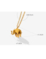 Fashion Gold Stainless Steel Elephant Necklace