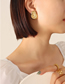 Fashion Pair Of Steel Earrings Titanium Gold Plated Threaded Snail Stud Earrings
