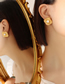 Fashion Silver Titanium Steel Pearl Flower Stud Earrings