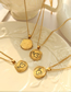 Fashion Gold Titanium Elephant Medal Necklace