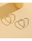 Fashion Silver Pure Copper Geometric Heart Earrings