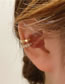 Fashion Gold Color Copper Inlaid Zirconium Geometric Ear Cuff