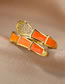 Fashion 4# Bronze Diamond Drip Oil Snake Ring