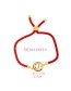 Fashion Red-4 Braided Bracelet With Zirconium Heart Letters In Copper