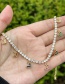 Fashion White Bronze Zirconium Heart Pendant Necklace
