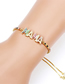 Fashion Br1324-inlaid Zirconium Chain Gold Plated Copper Geometric Chain Bracelet With Diamonds