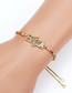Fashion 6mm Gold Color Beads Solid Copper Geometric Beaded Bracelet