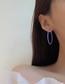 Fashion Purple Alloy Geometric Round Earrings