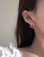 Fashion Black Alloy Geometric Diamond Stud Earrings