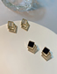 Fashion White Alloy Geometric Diamond Stud Earrings