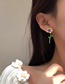 Fashion White Alloy Contrast Flower Earrings