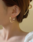 Fashion Flowers C-shaped Flower Earrings
