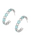 Fashion Silver Titanium Cutout Pentagram Earrings