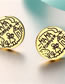 Fashion Rose Gold Color Alloy Mama Forever Stud Earrings