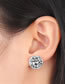 Fashion Rose Gold Color Alloy Mama Forever Stud Earrings