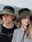 Fashion Armygreen Nylon Mesh Panel Drawstring Bucket Hat