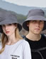 Fashion Dark Grey Nylon Big Brim Bucket Hat