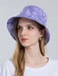 Fashion Purple Cotton Short Brim Tie Dye Bucket Hat