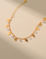 Fashion Gold Brass-inlaid Zirconium Heart Tassel Anklet