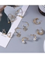 Fashion 3# Alloy Diamond And Pearl Geometric Stud Earrings