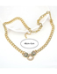 Fashion Suit Brass Gold Plated Diamond Leopard Bracelet Necklace Set