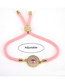 Fashion Purple Brass-inlaid Zirconium Disc Milano Line Pull Bracelet