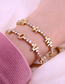 Fashion Love Suit Copper Set Zirconia Prong Chain Letter Necklace Bracelet Set