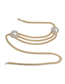 Fashion Gold Color Alloy Diamond Pearl Chain Waist Chain