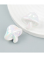 Fashion White Resin Colorful Mushroom Stud Earrings
